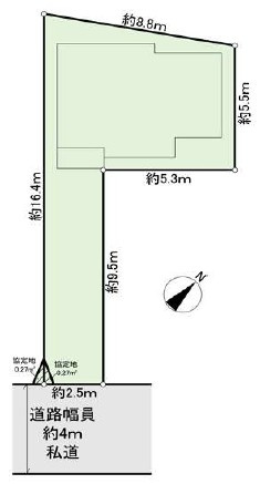 仲介手数料無料　横浜市港南区日野５丁目の区画図