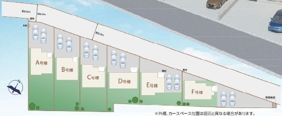 ひたちなか市足崎1474番　新築戸建て　D号棟の区画図|区画図です♪