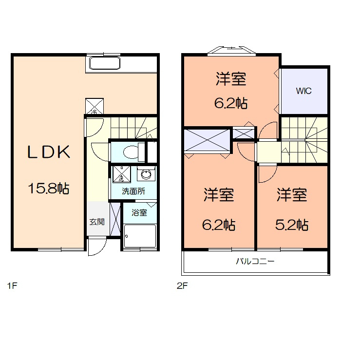テラス北見の間取り