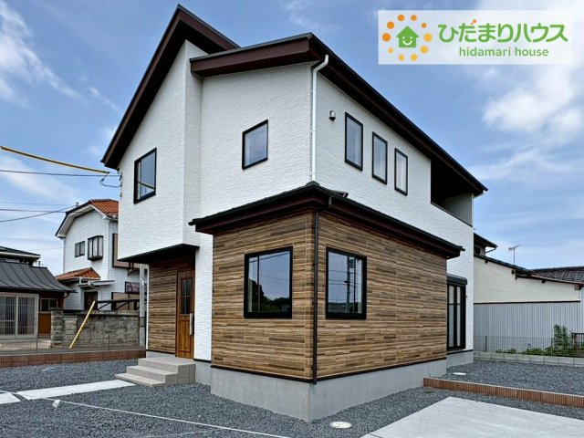 常陸太田市磯部町1期　新築戸建の外観|外観がインパクトのあるオシャレなデザイナーズハウス♪