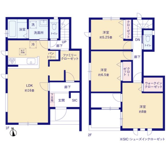 GRAFARE 高崎市下中居町2期 新築2号棟の間取り