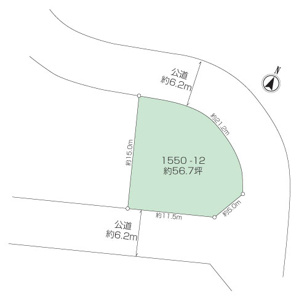 3方角地　2階部分の高さからは海が見えます