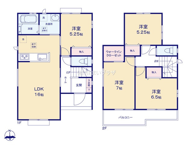 仲介手数料無料）一宮市萩原町林野２８番Ａ棟の間取り