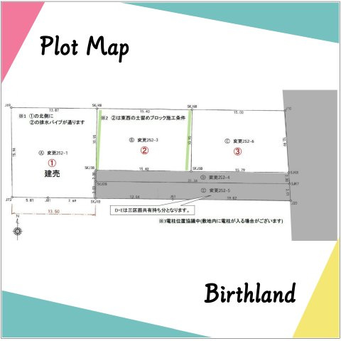 〈建築条件付き売地〉　三春町字深田和