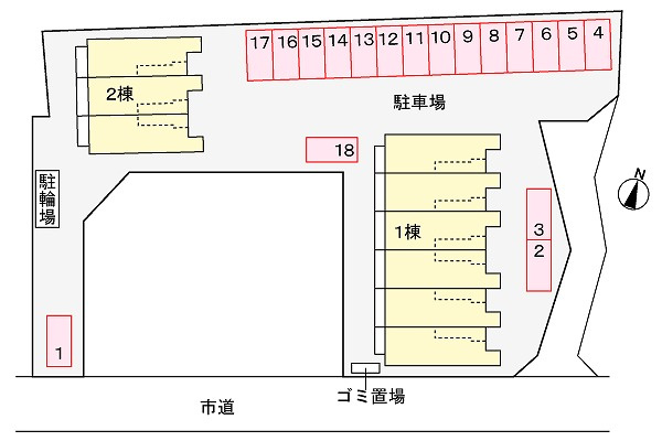 リバープレイン八天Ⅰの区画図