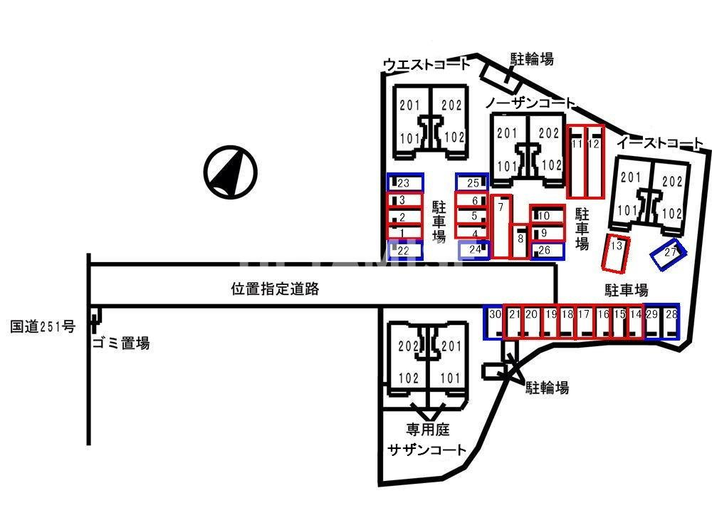 アネックス北門ウエストコートの区画図
