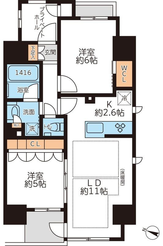 グランカーサ本駒込の間取り