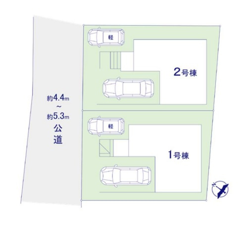 【区画図】 | 糟屋郡粕屋町仲原2丁目5期　2号棟（全2棟）【仲介手数料無料・0円】 | 区画図です。2号棟