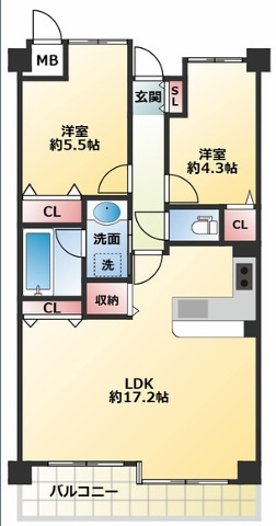 ヴェルドール芦屋の間取り