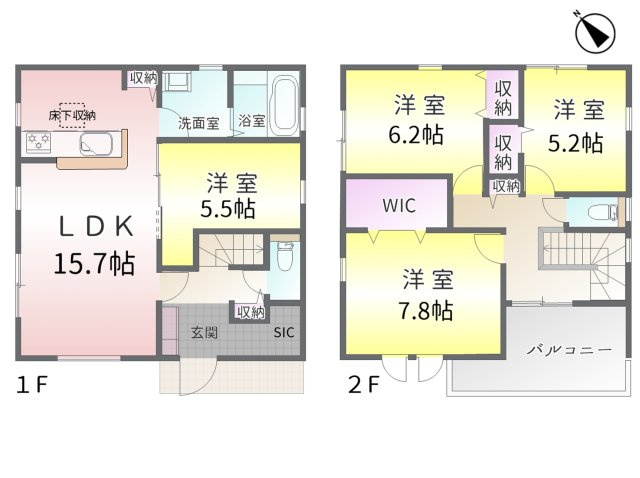 小牧市光ケ丘２丁目(全1棟)の間取り