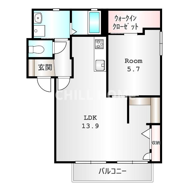 クレールハイツ　Ｂの間取り|当社、チルホームのHPもご覧ください(^^)/物件情報多数♪