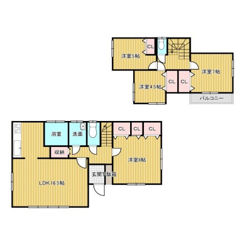 古河市尾崎　中古戸建の間取り