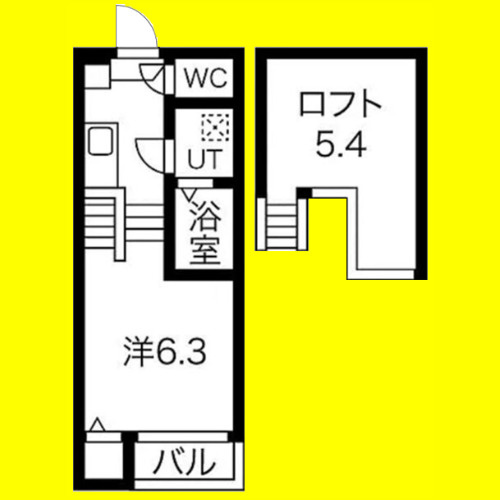 ハーモニーテラス十番Ⅱ　名古屋市賃貸　仲介手数料無料の間取り