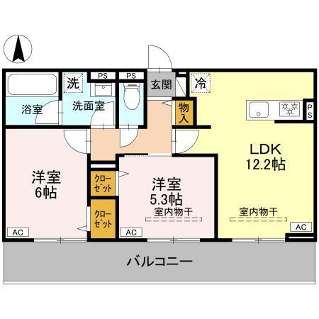 La Maison天川原町一丁目　B棟の間取り