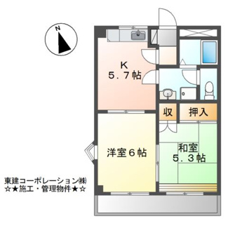 【間取り】 | パレス野添Ⅱ