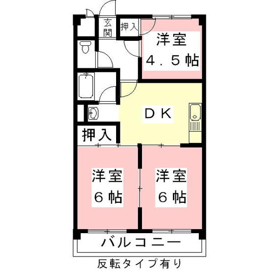 岐阜市芋島３丁目のアパートの間取り