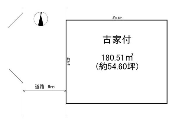 北葛城郡上牧町桜ケ丘１丁目　建築条件なし土地の土地図