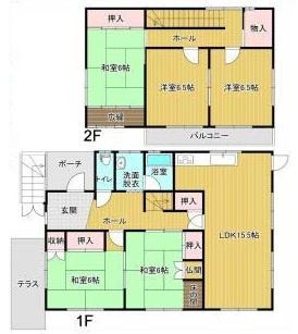 和歌山市三葛　中古戸建の間取り