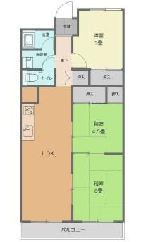 和歌山セントポリア　オーナーチェンジ物件の間取り