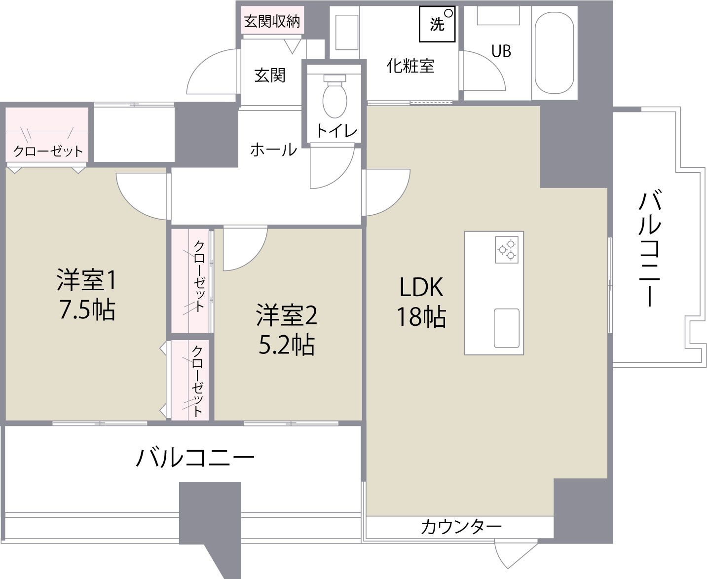 ザ・クロスメントの間取り