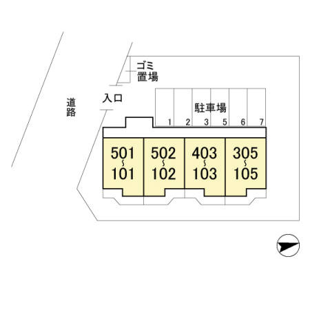 パストラル恩田の区画図