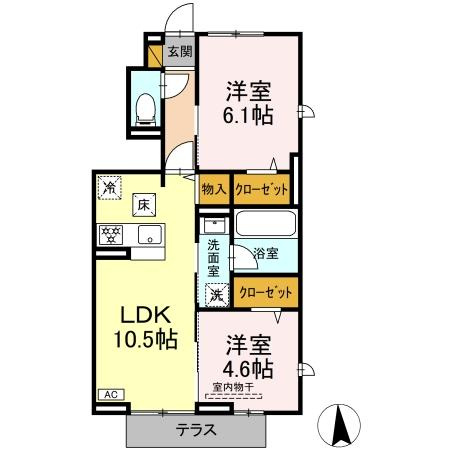 リッシュセゾン Oの間取り