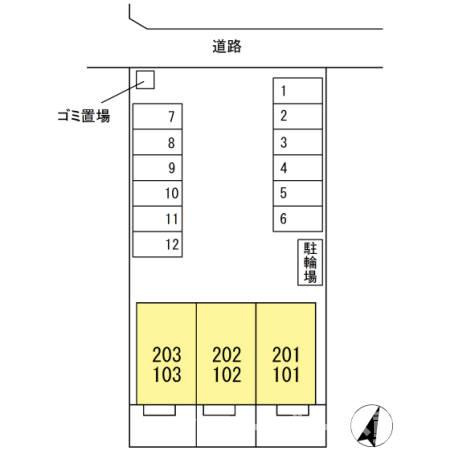 ヴェルデ柞原の区画図