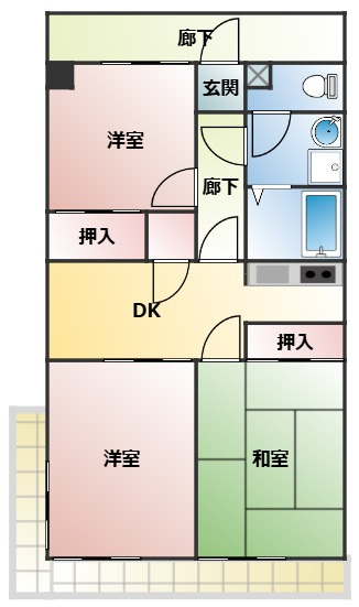 シャトーシミズの間取り