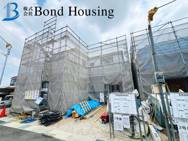 全8棟　1号地　駐車２台　WIC付　西区竜が岡1丁目　新築戸建の前面道路含む現地写真
