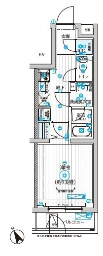 調布市上石原１丁目の賃貸マンションの間取り