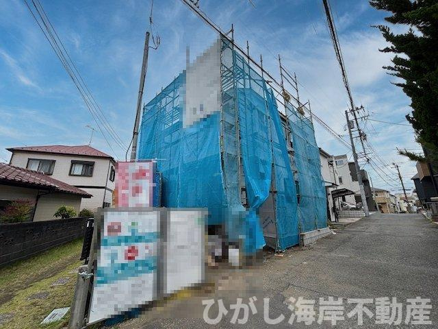 茅ケ崎市出口町　新築戸建の外観|5月23日撮影　建築中　現地外観