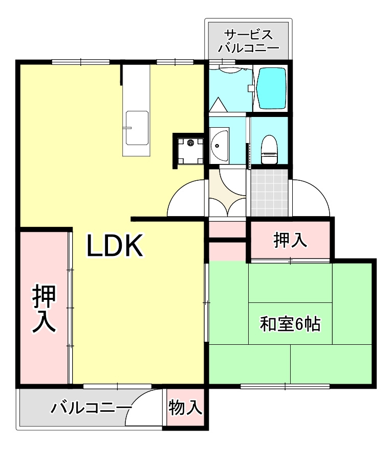 鶴甲コーポ１５号館の間取り