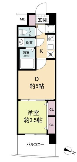 セレニテ神戸ミラクノールの間取り