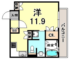 リーガル神戸三宮山手の間取り