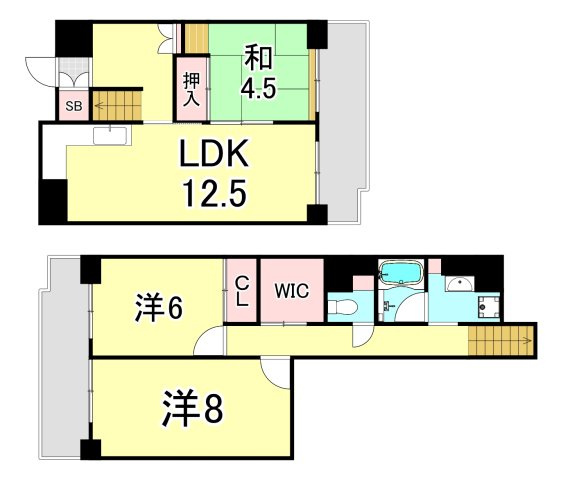 UR武庫川 11号棟の間取り