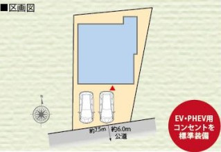 所沢市上新井2丁目　全1棟　新築戸建　LOVEING HOMEの区画図