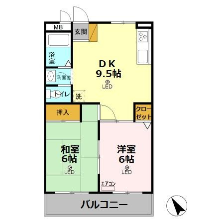 【間取り】 | ラポール１６