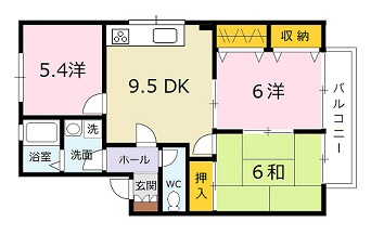 ハイカムール清水の間取り|１０帖未満はＤＫ表示をしています