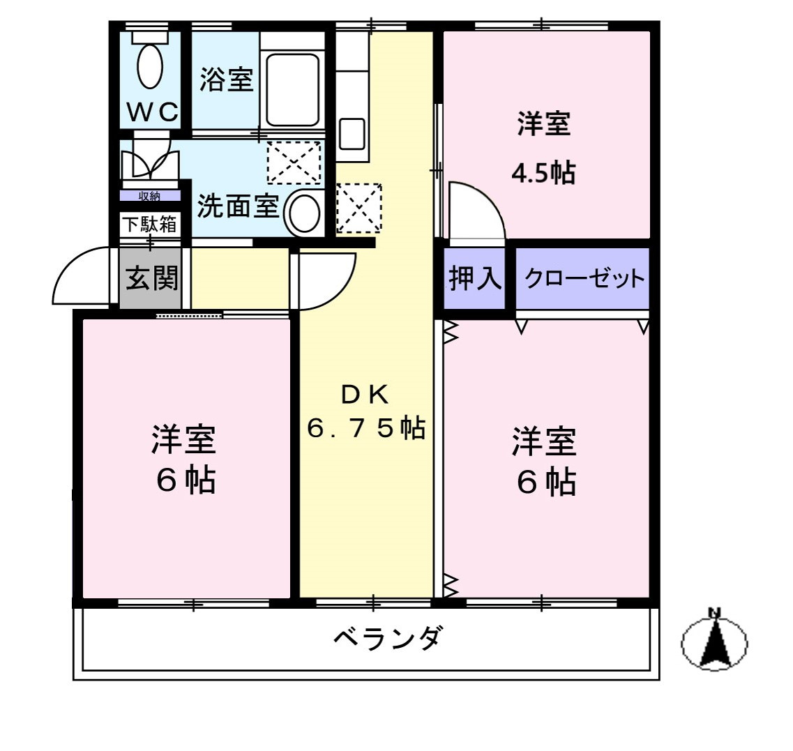 アイフィールド大泉　Ａ棟の間取り