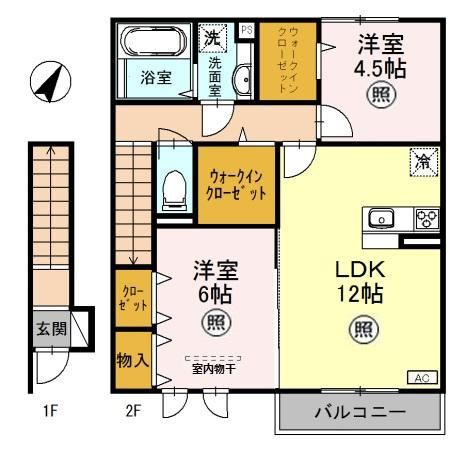 【間取り】 | コート・シャルマンＫ