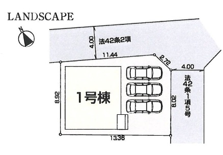 川越市上松原　全1棟　新築戸建　リーブルガーデンの区画図