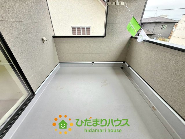 古河市新久田第1　新築一戸建て　02　クレイドルガーデンのバルコニー