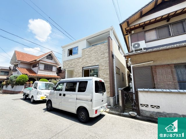 藤井寺市小山　第2期　新築一戸建ての外観|周辺は落ち着いた街並みの住宅地！子育てがしやすい住環境です！まだ未完成ですが、現地でしかわからない事もございます。是非一度ご覧ください。