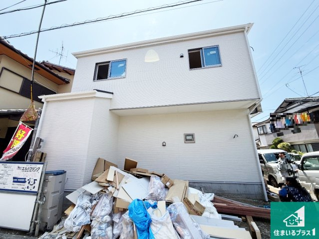 藤井寺市小山　第2期　新築一戸建ての外観|周辺は落ち着いた街並みの住宅地！子育てがしやすい住環境です！まだ未完成ですが、現地でしかわからない事もございます。是非一度ご覧ください。