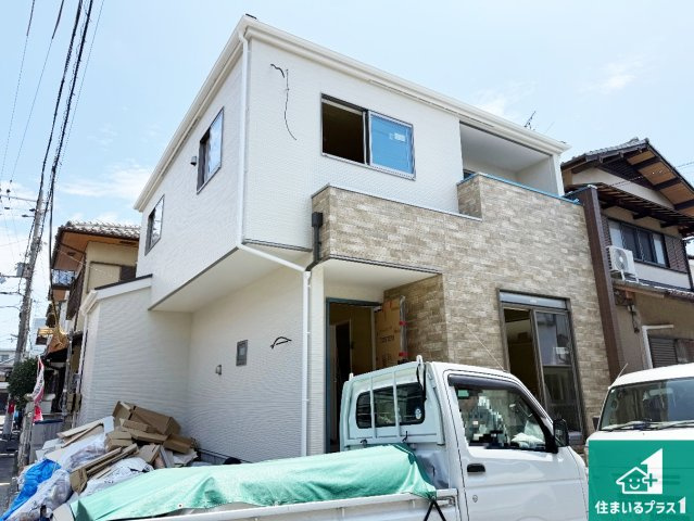 藤井寺市小山　第2期　新築一戸建ての外観|周辺は落ち着いた街並みの住宅地！子育てがしやすい住環境です！まだ未完成ですが、現地でしかわからない事もございます。是非一度ご覧ください。