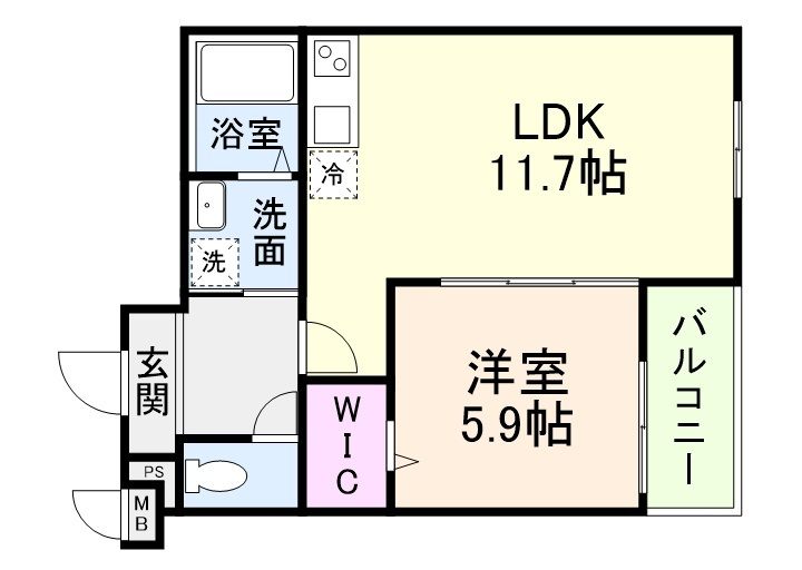 ヴェルメゾン南郷の間取り