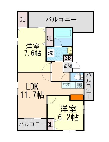 リフュージュ本山の間取り