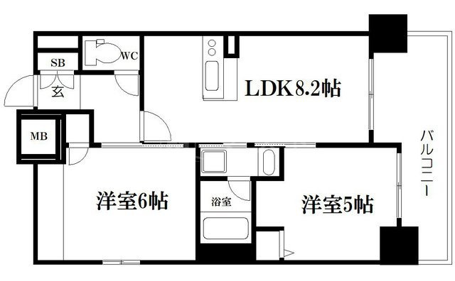 EP梅田中崎町Ⅲツインマークスサウスレジデンスの間取り