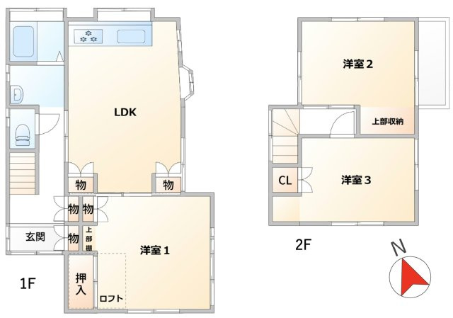 【間取り】 | 川越市今成4丁目　中古戸建