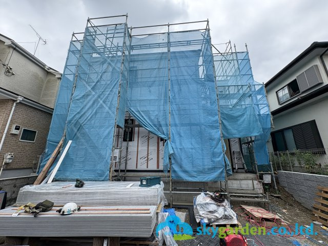 鎌倉市今泉台910番　新築戸建　全１棟の外観|令和8年7月3日撮影（工事中）